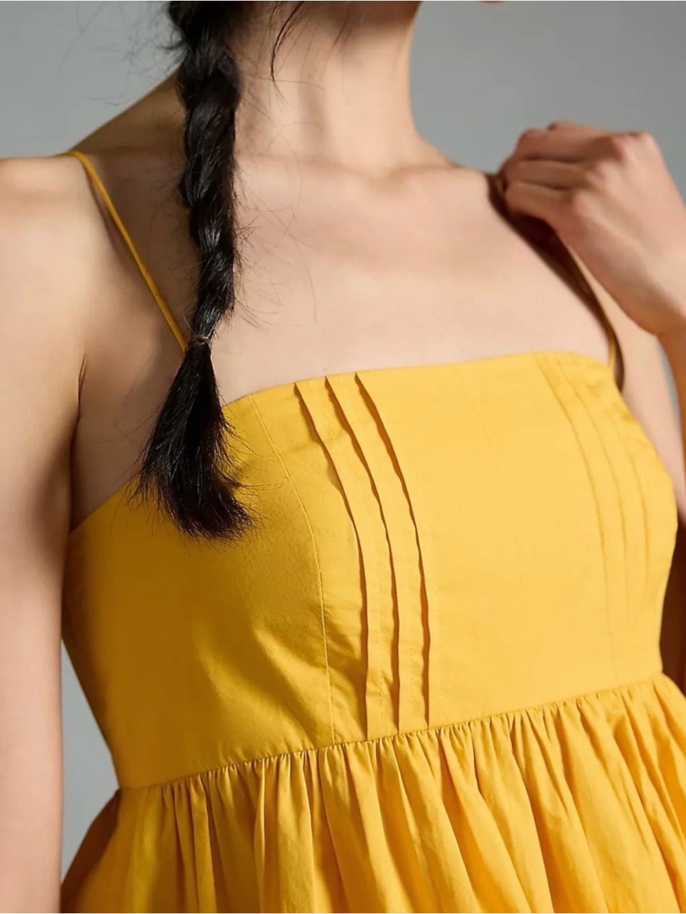 Maeve Anthropologie Boho Chic Minimalistic Pleated Babydoll Tunic Top medium - Picture 2 of 11